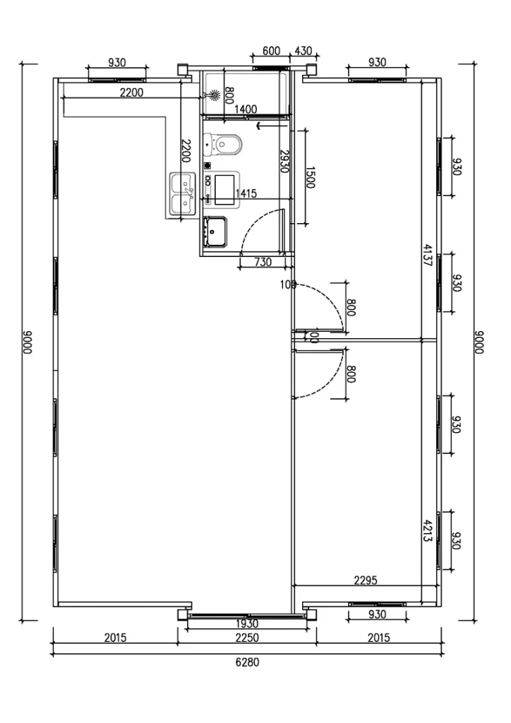 30ft Deluxe 2 bedrooms with walk in shower